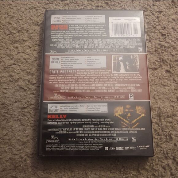 King of New York/State Property/Belly (DVD, 2009, 3-Disc Set) PRE-OWNED - Picture 5 of 5